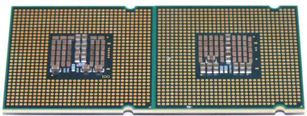 Слева Intel Yorkfield, справа Intel 65 нм Kentsfield