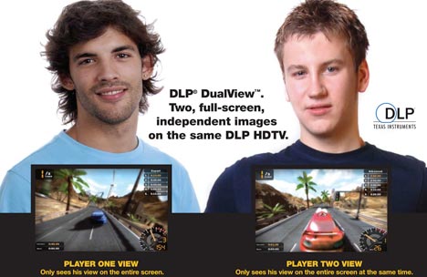 Технология TI позволяет играть в две игры на одном экране одновременно