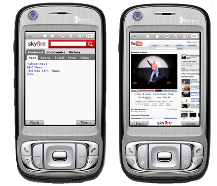 Skyfire на HTC Kaiser 