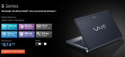 Sony выпустила кастомизируемые ноутбуки Vaio S=