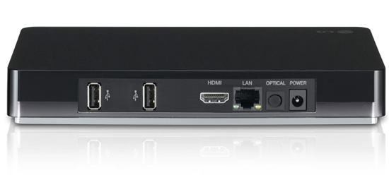 Мультимедиа плеер LG SP820, задняя панель